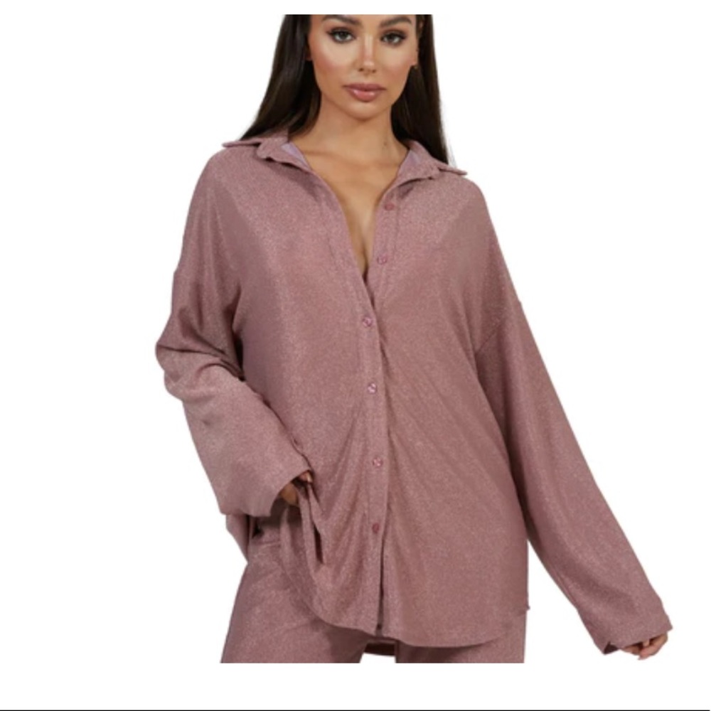SLA the Label Honey Glitter Shirt in size L